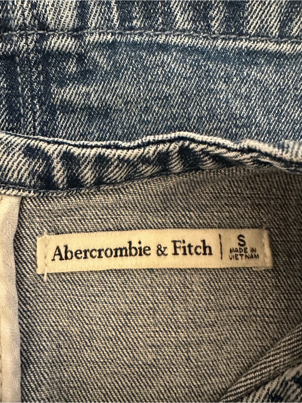 Abercrombie & Fitch Sleeveless Light Blue Denim Mini Dress - Picture 6 of 9